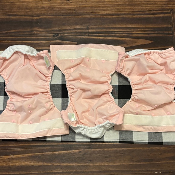 Bum genius pink pocket cloth diapers set of three - Picture 1 of 3